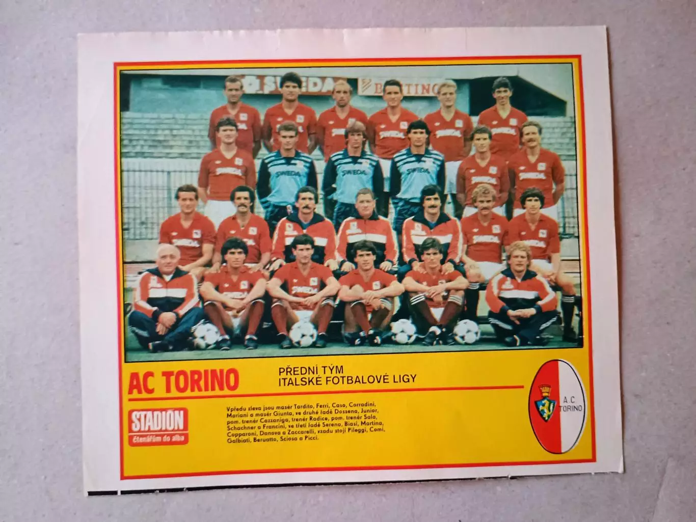 Плакат из журнала ,,Stadion- Torino