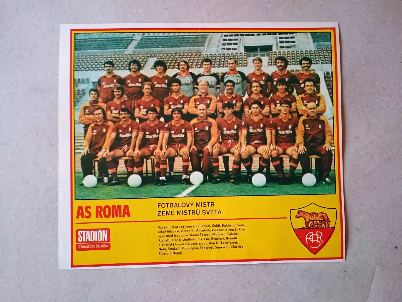 Плакат из журнала ,,Stadion- Roma