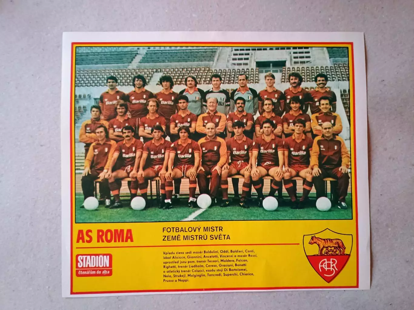Плакат из журнала ,,Stadion- Roma 2