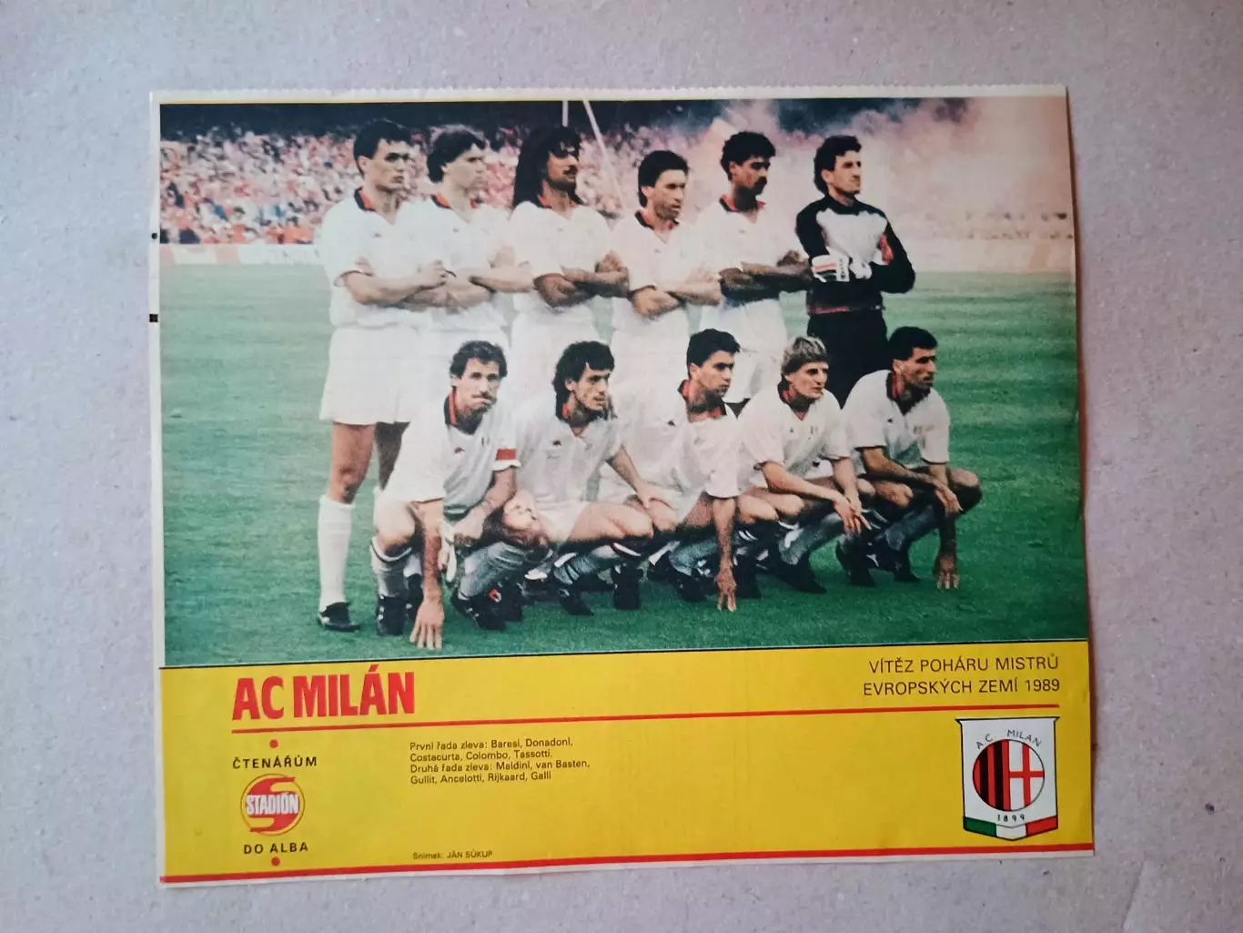Плакат из журнала ,,Stadion- AC Milan 4