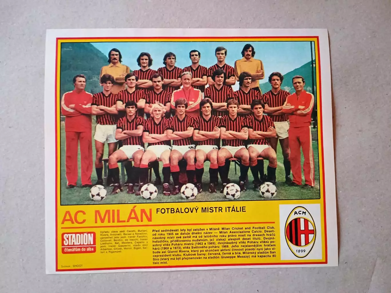 Плакат из журнала ,,Stadion- AC Milan 8