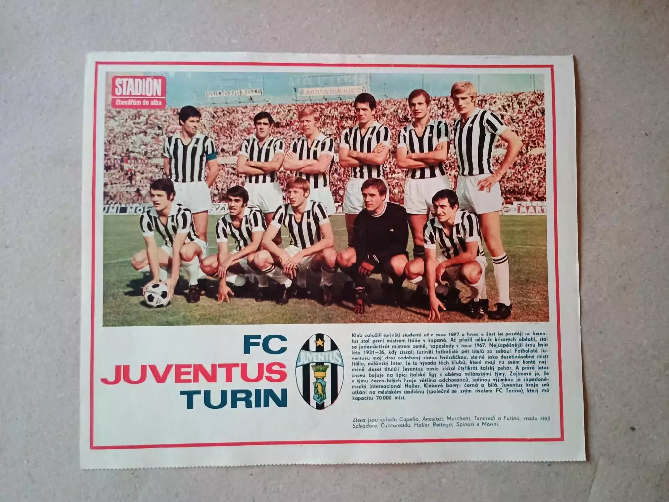 Плакат из журнала ,,Stadion- Juventus 5