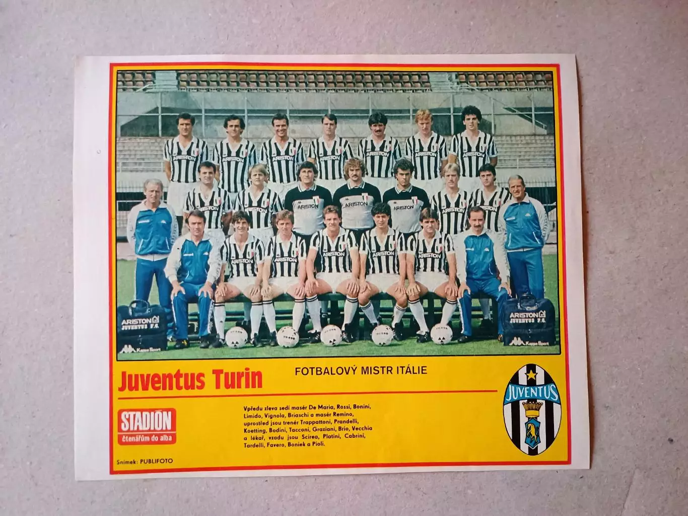 Плакат из журнала ,,Stadion- Juventus 7