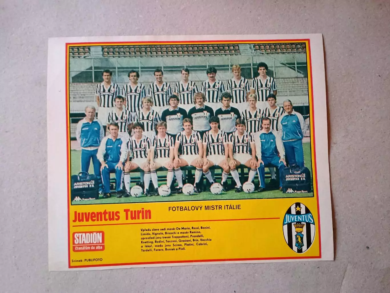 Плакат из журнала ,,Stadion- Juventus 8