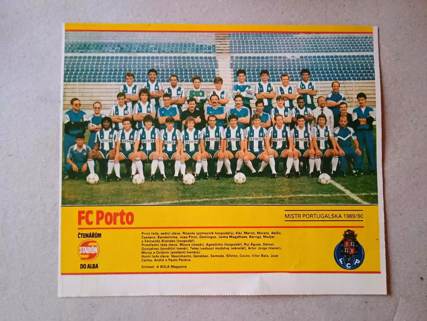 Плакат из журнала ,,Stadion- Porto