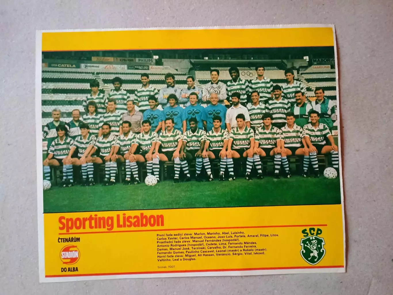 Плакат из журнала ,,Stadion- Sporting 2