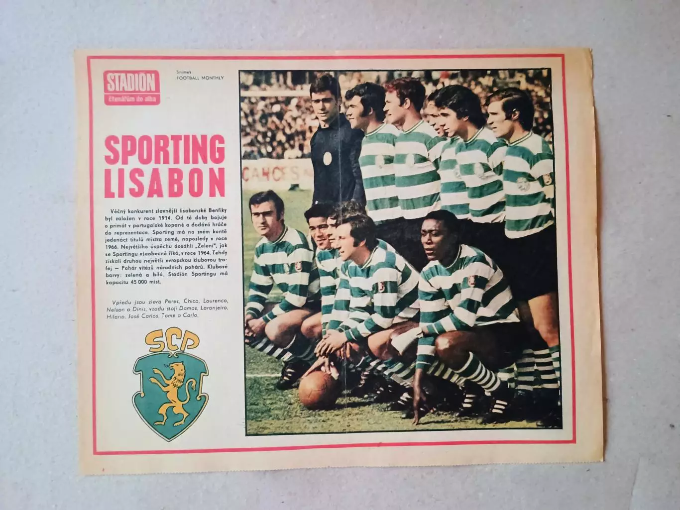 Плакат из журнала ,,Stadion- Sporting 3