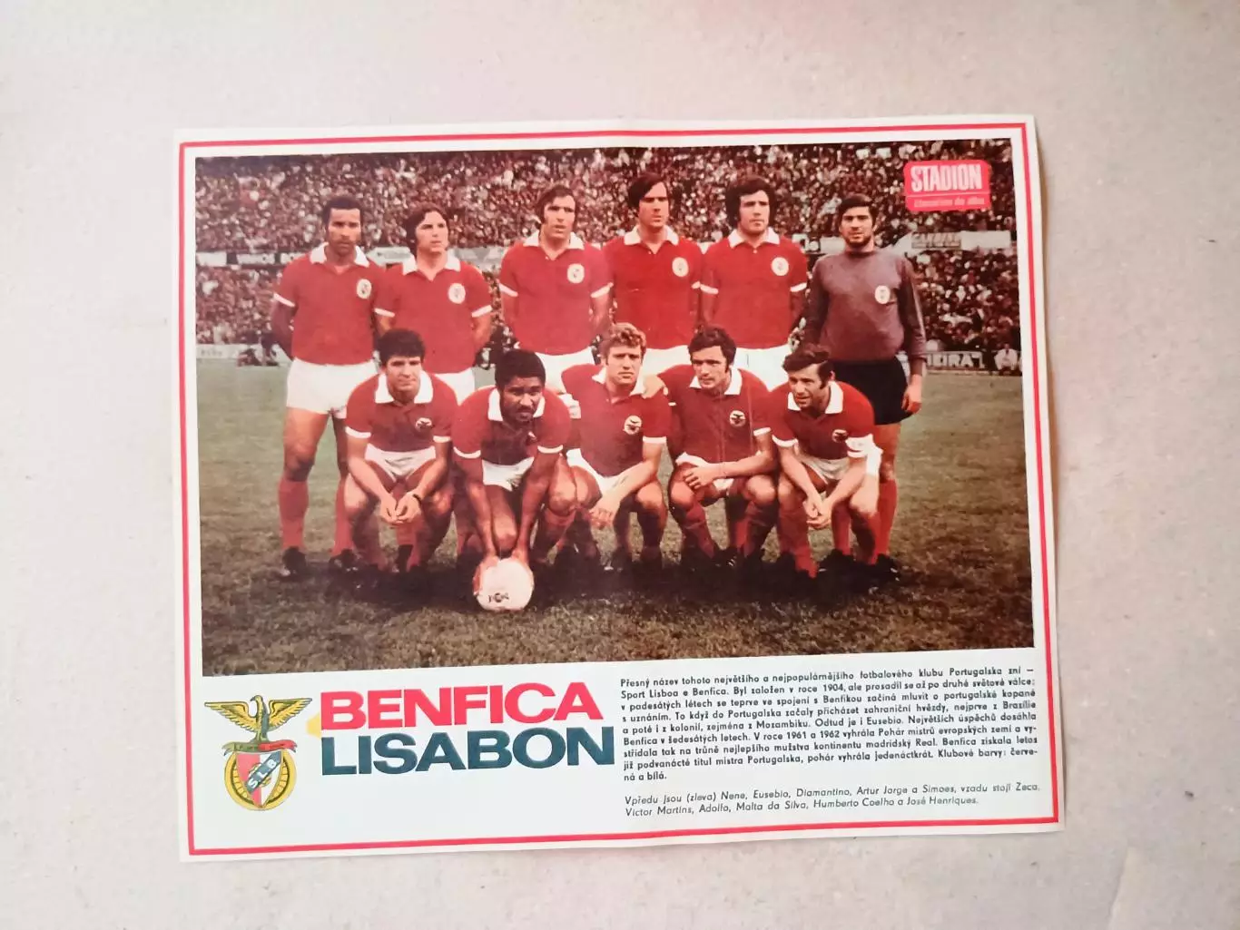 Плакат из журнала ,,Stadion- Benfica