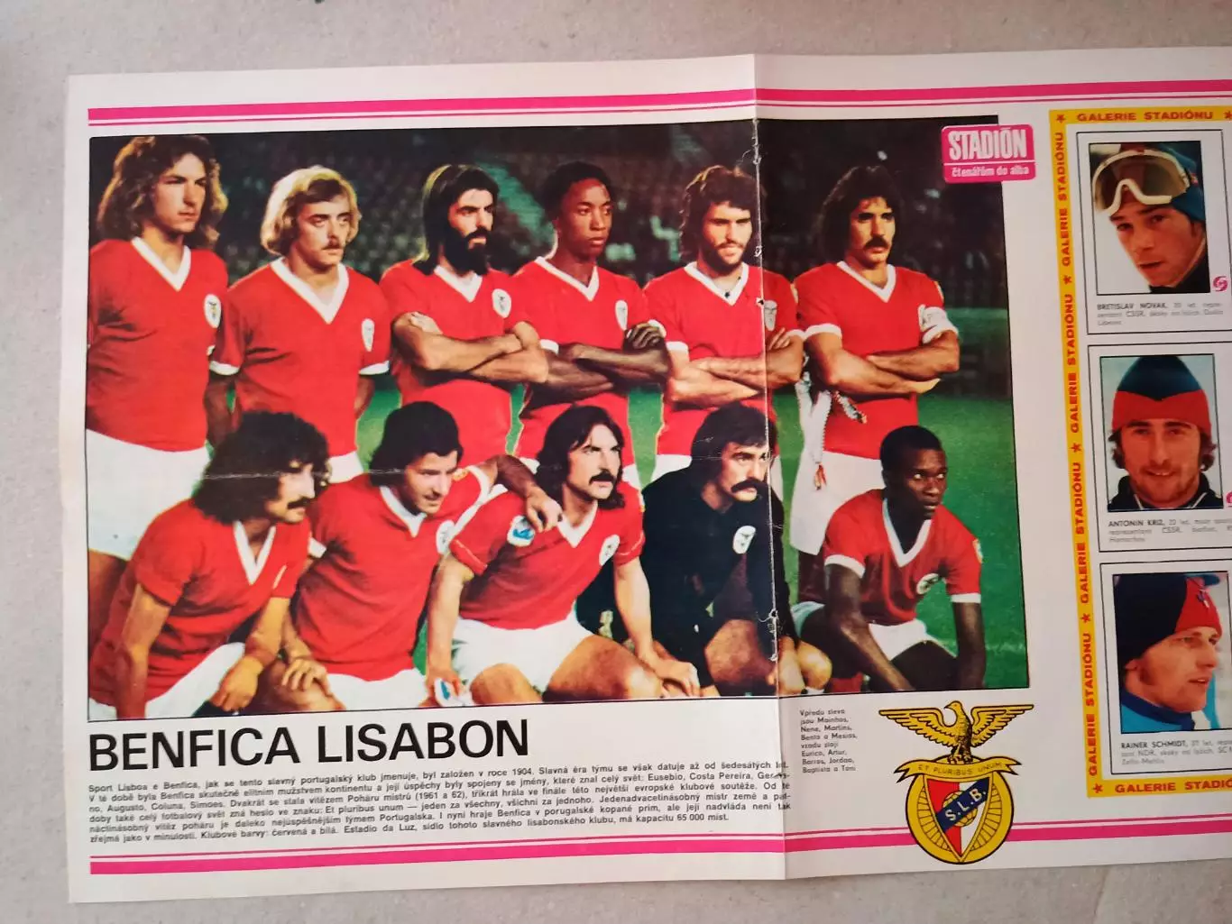 Плакат из журнала ,,Stadion- Benfica 5
