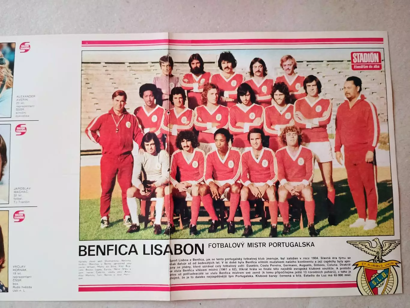 Плакат из журнала ,,Stadion- Benfica 9