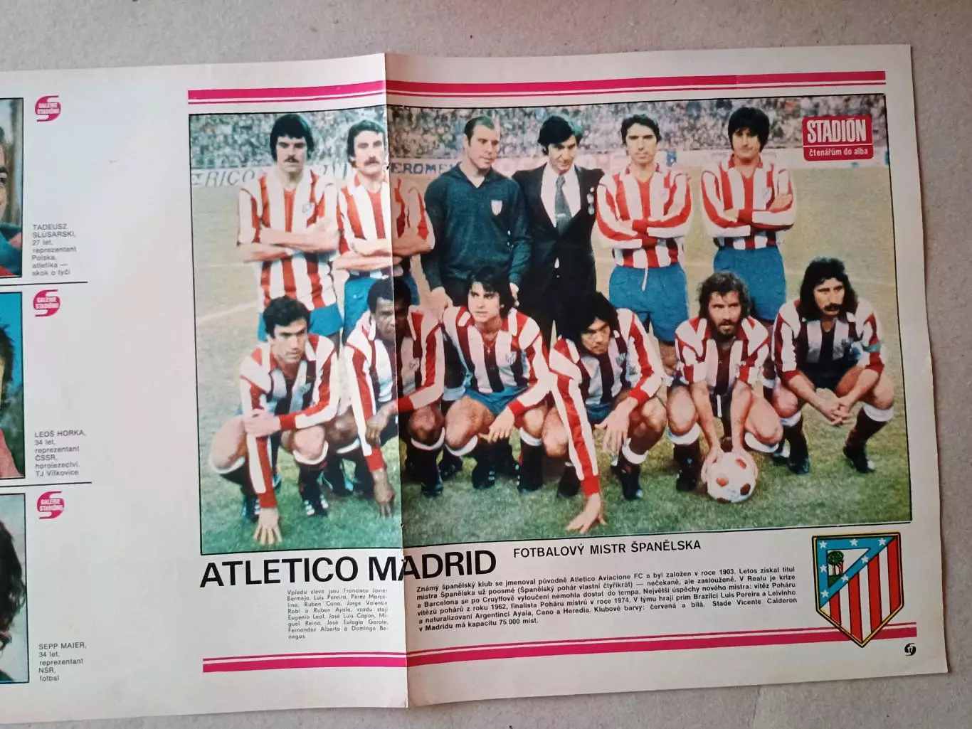 Плакат из журнала ,,Stadion- Atletico 2