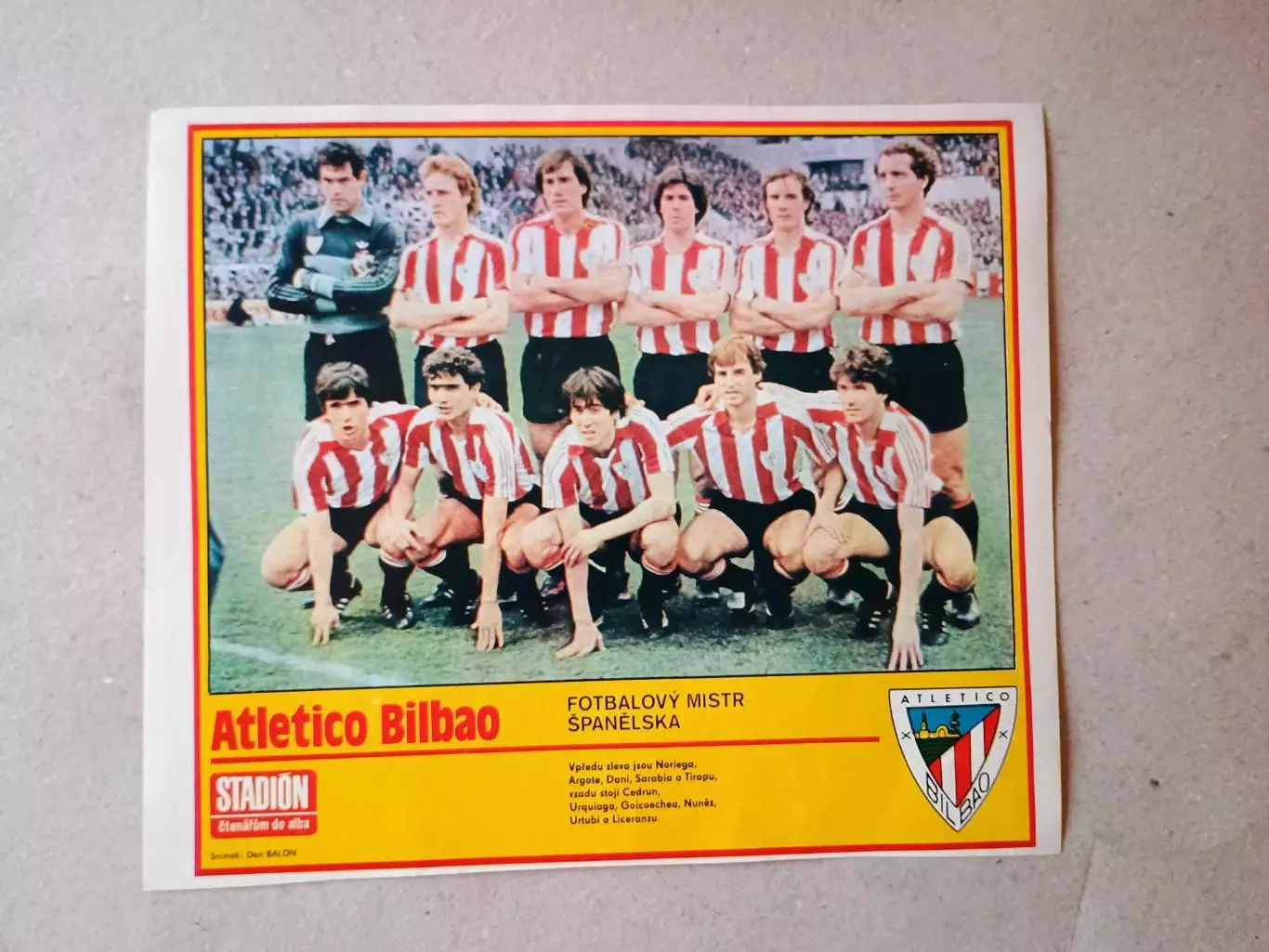 Плакат из журнала ,,Stadion- Bilbao 2