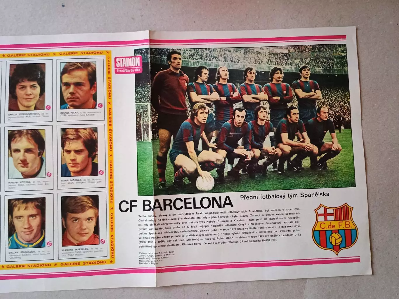 Плакат из журнала ,,Stadion- Barcelona 3