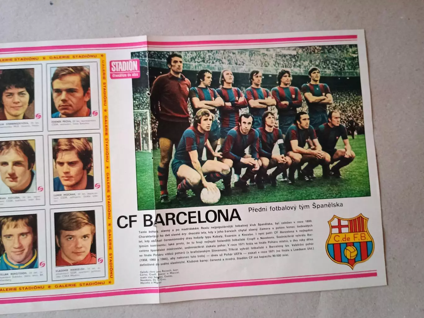 Плакат из журнала ,,Stadion- Barcelona 4