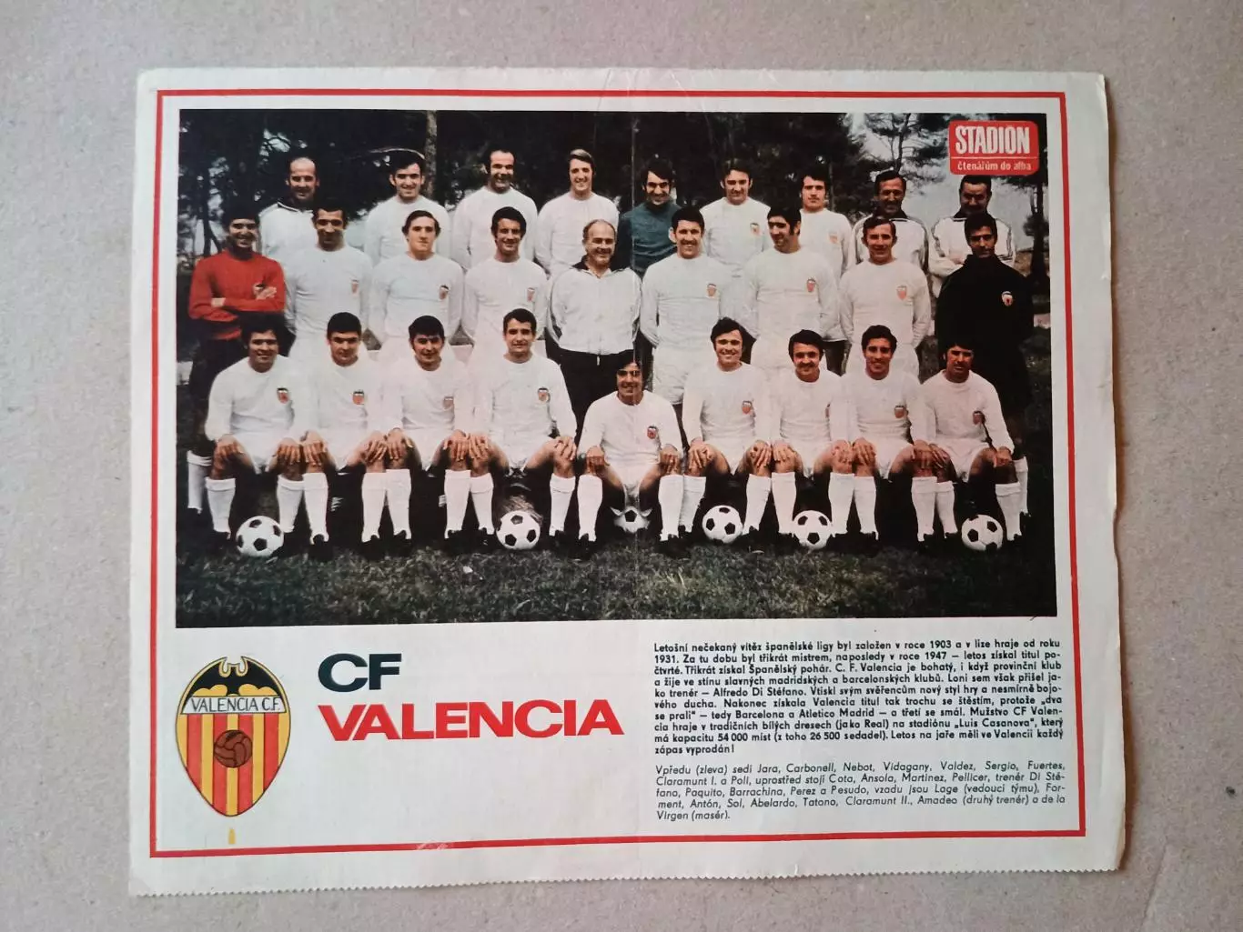 Плакат из журнала ,,Stadion- Valencia 2