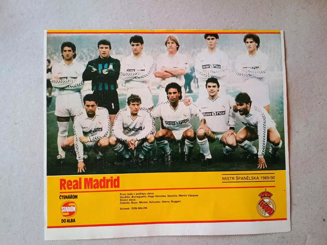 Плакат из журнала ,,Stadion- Real Madrid 8