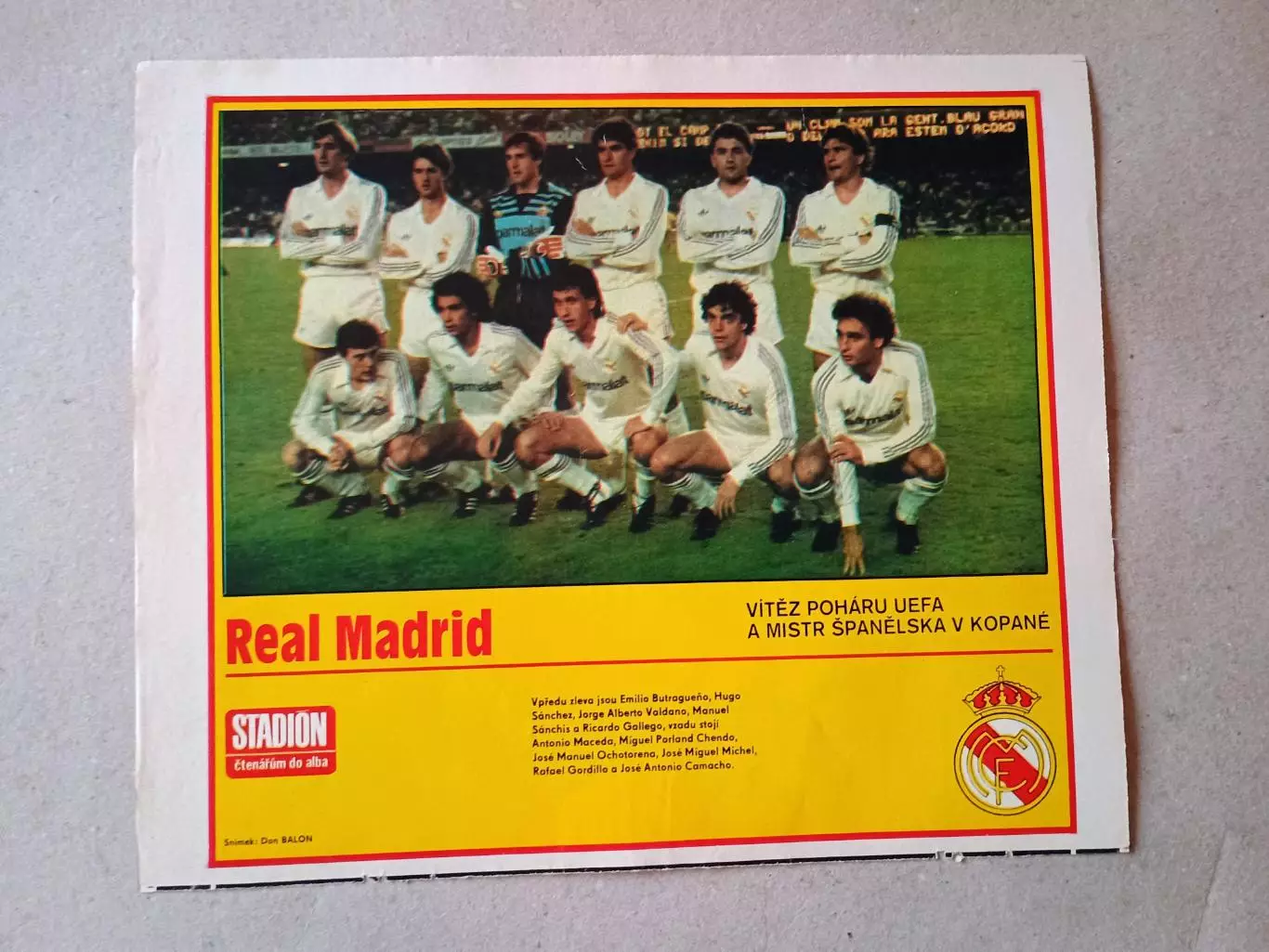 Плакат из журнала ,,Stadion- Real Madrid 12