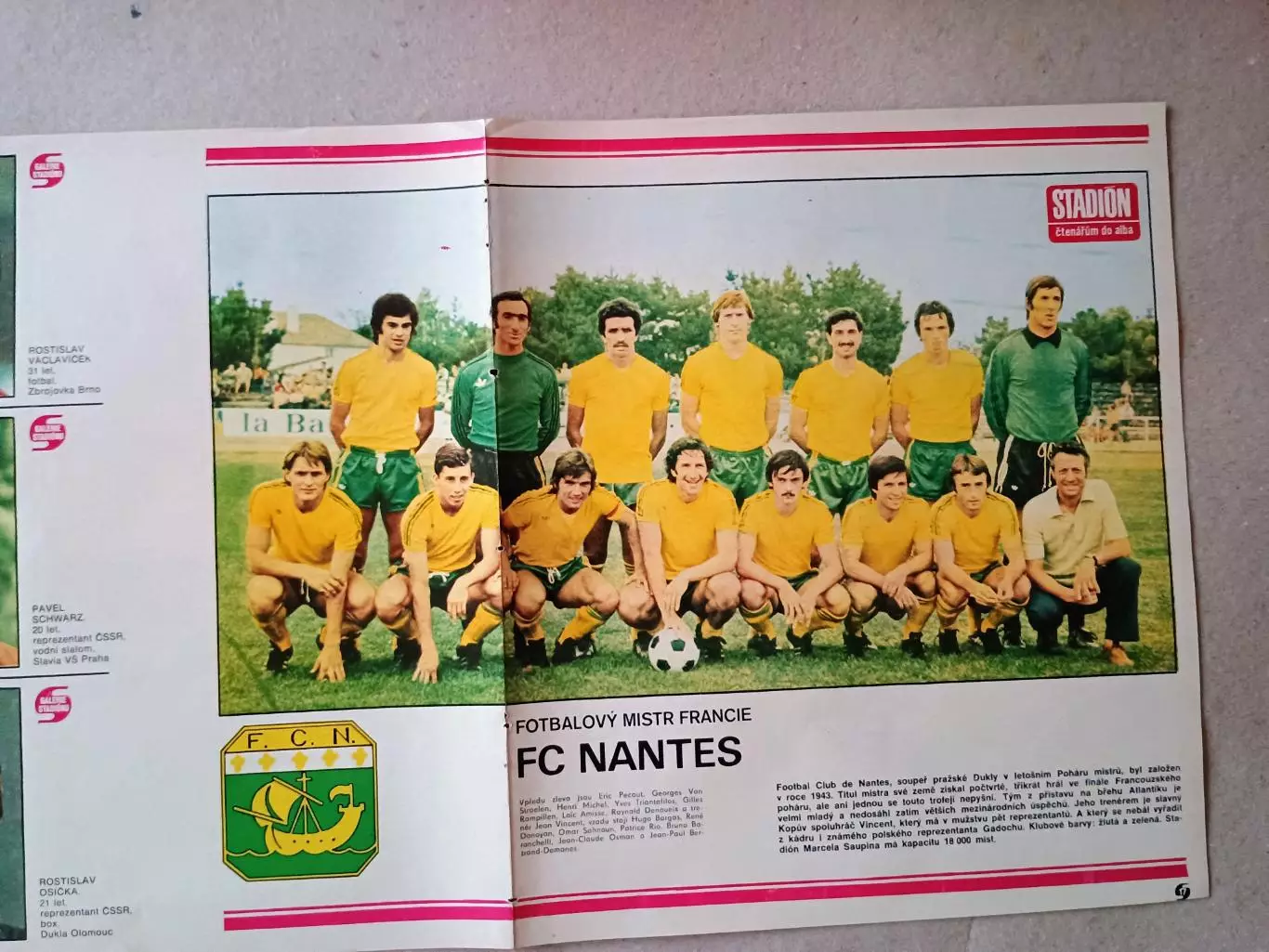 Плакат из журнала ,,Stadion- Nantes 3