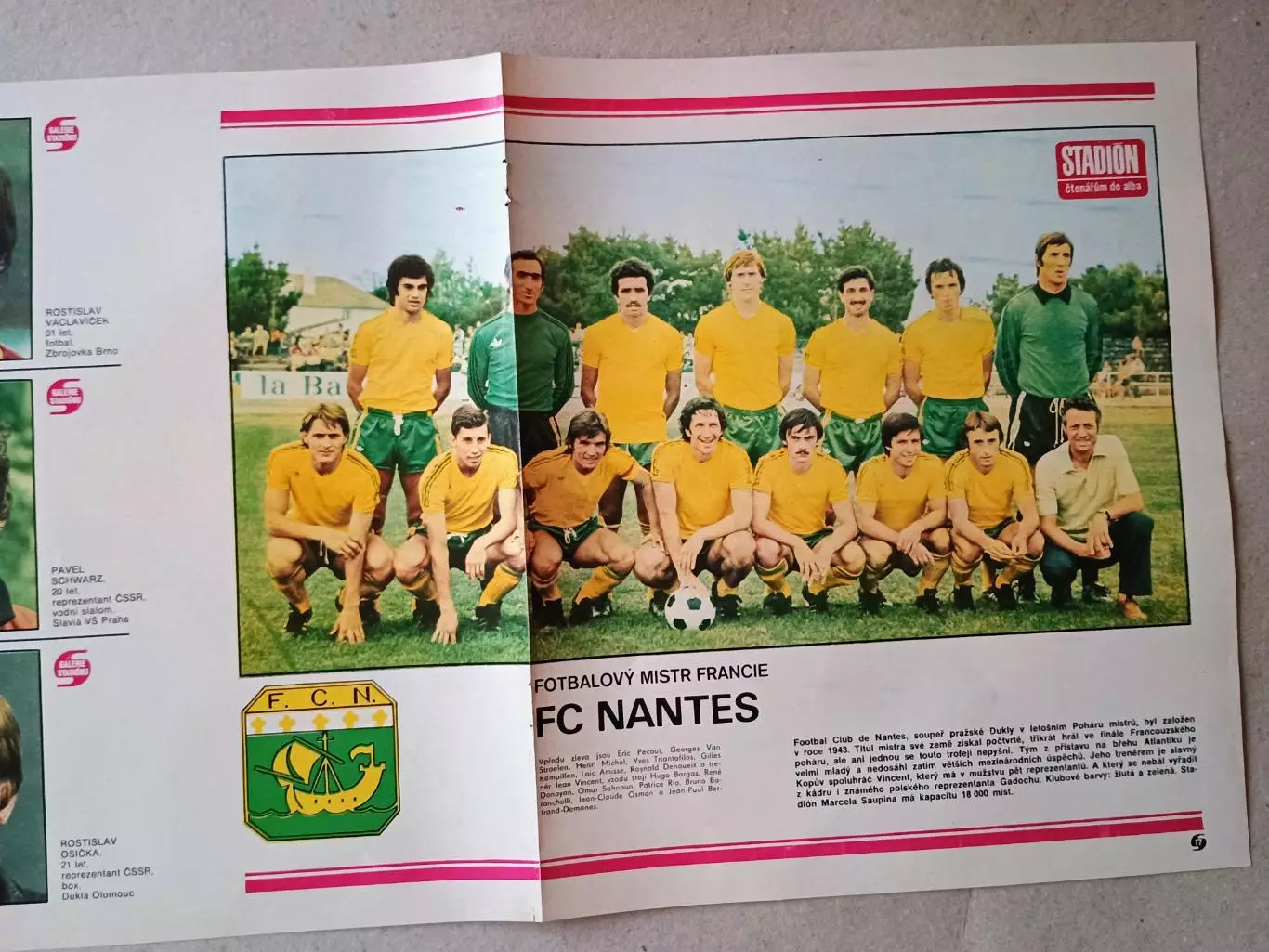 Плакат из журнала ,,Stadion- Nantes 4