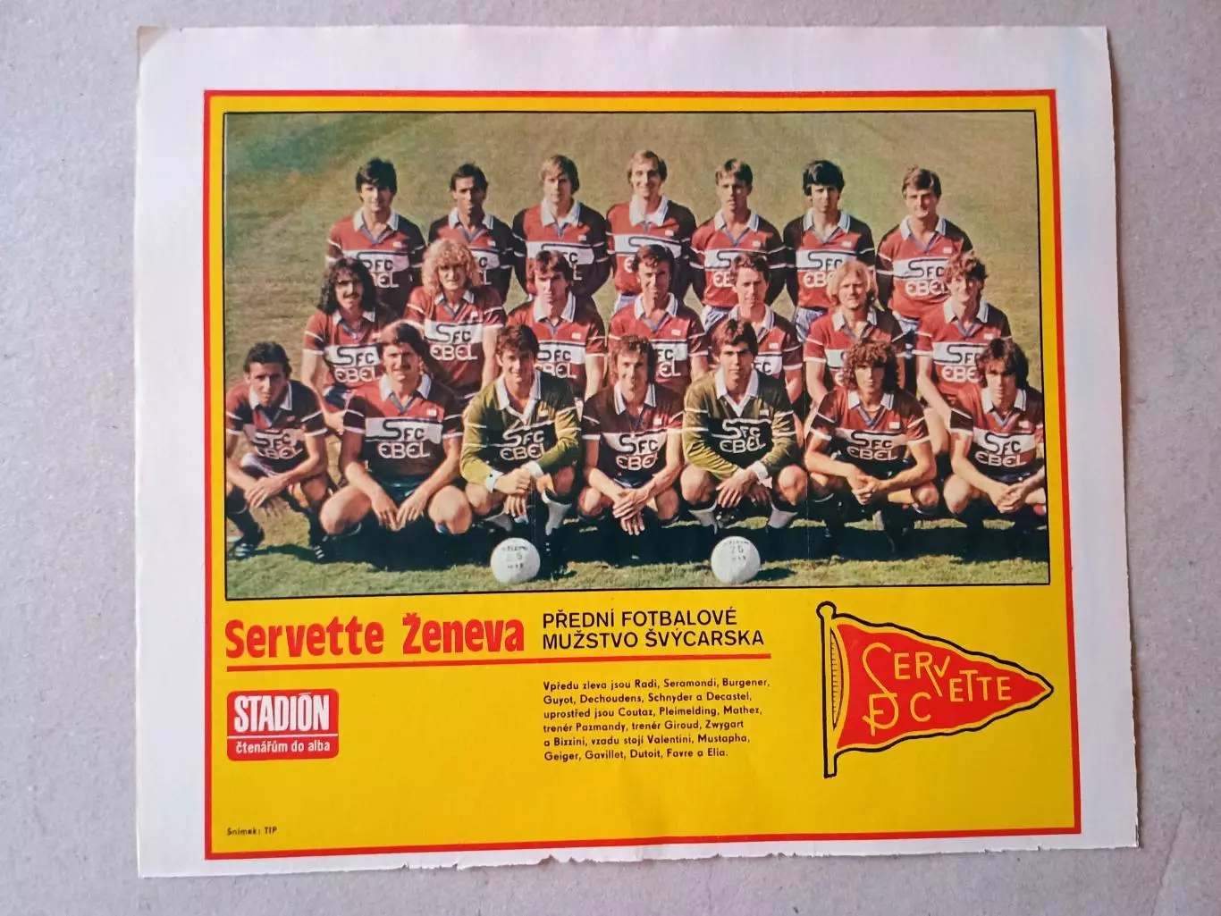 Плакат из журнала ,,Stadion- Servette 4