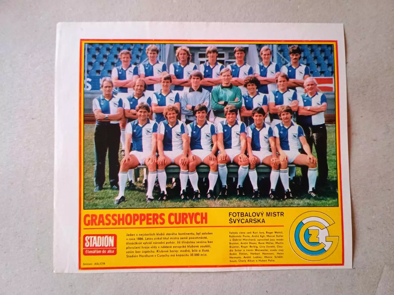 Плакат из журнала ,,Stadion- Grasshoppers 3
