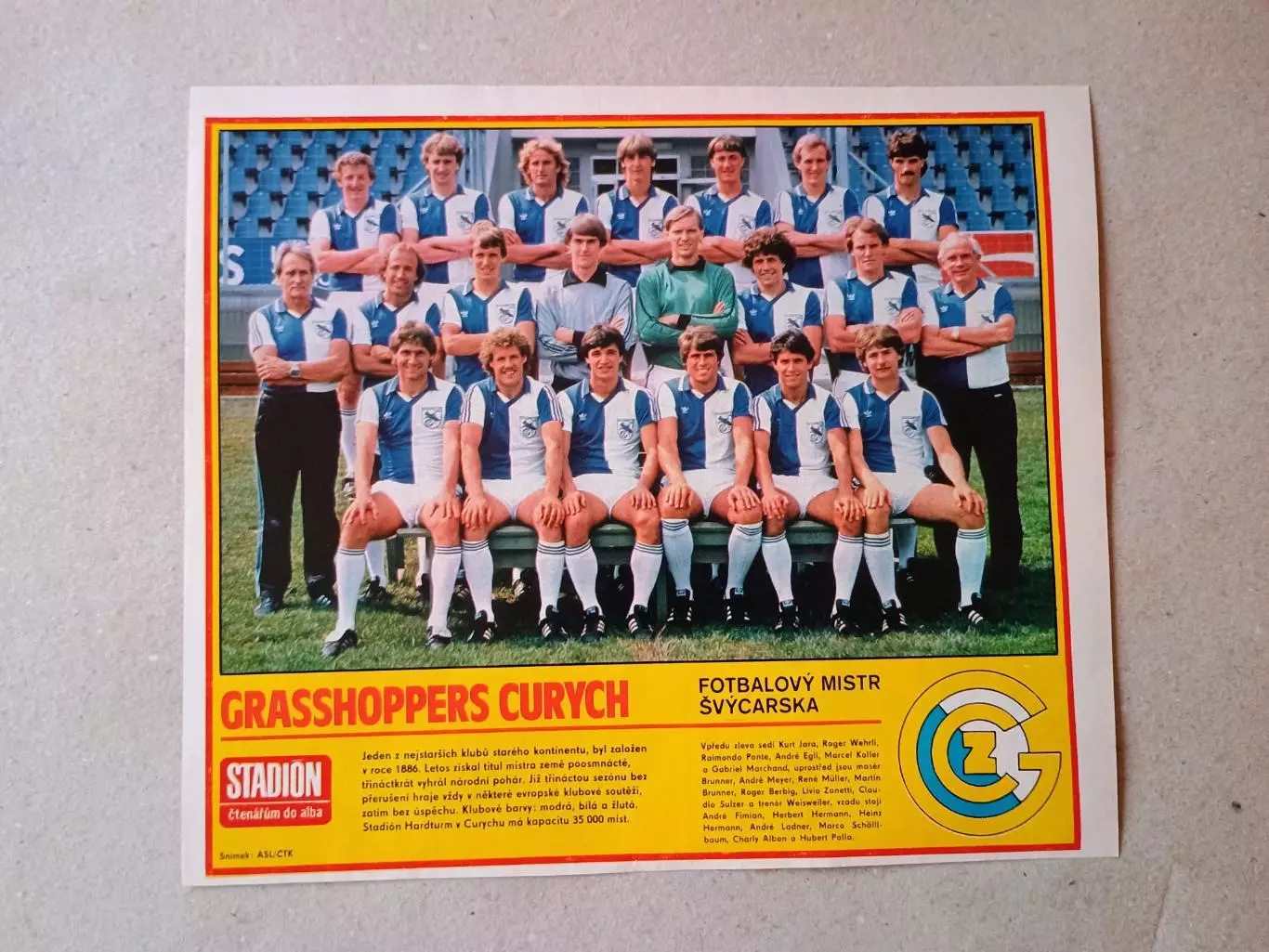 Плакат из журнала ,,Stadion- Grasshoppers 4