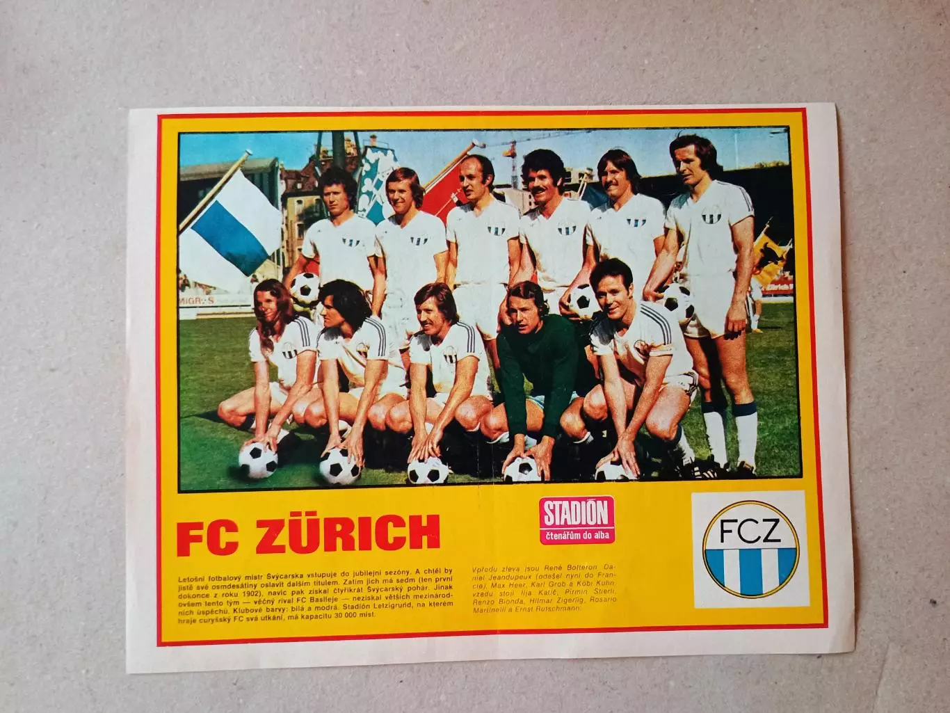 Плакат из журнала ,,Stadion- Zurich 3