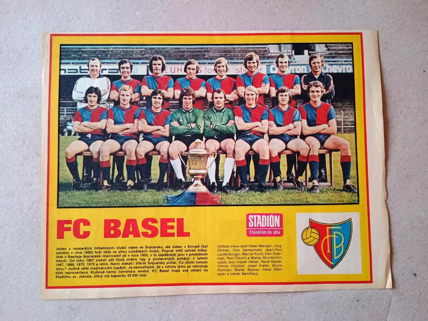 Плакат из журнала ,,Stadion- Basel 8