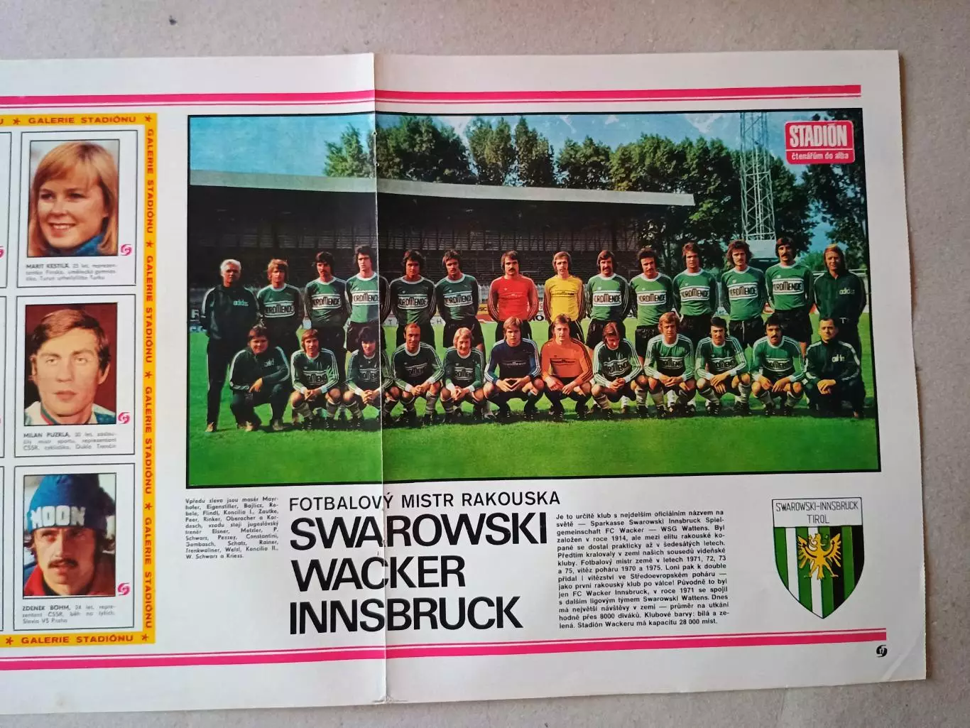 Плакат из журнала ,,Stadion- Innsbruck