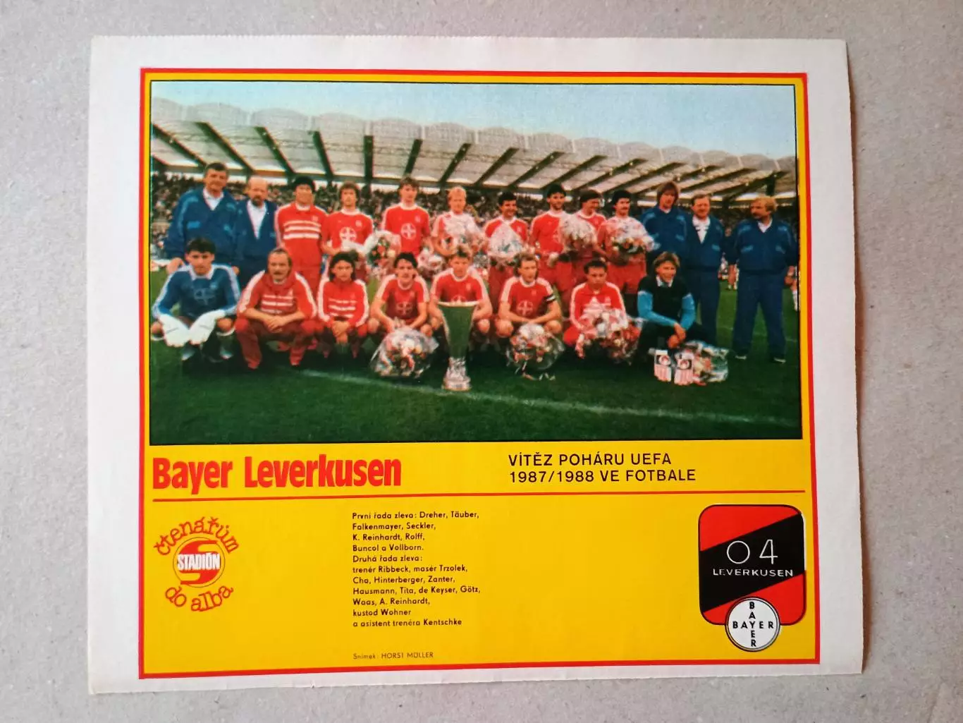 Плакат из журнала ,,Stadion- Leverkusen