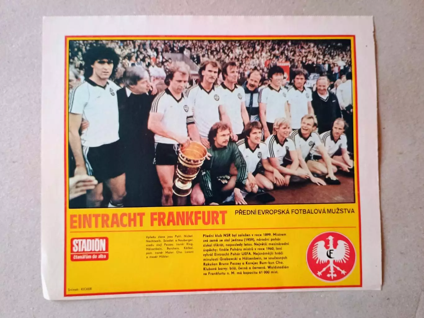 Плакат из журнала ,,Stadion- Eintracht