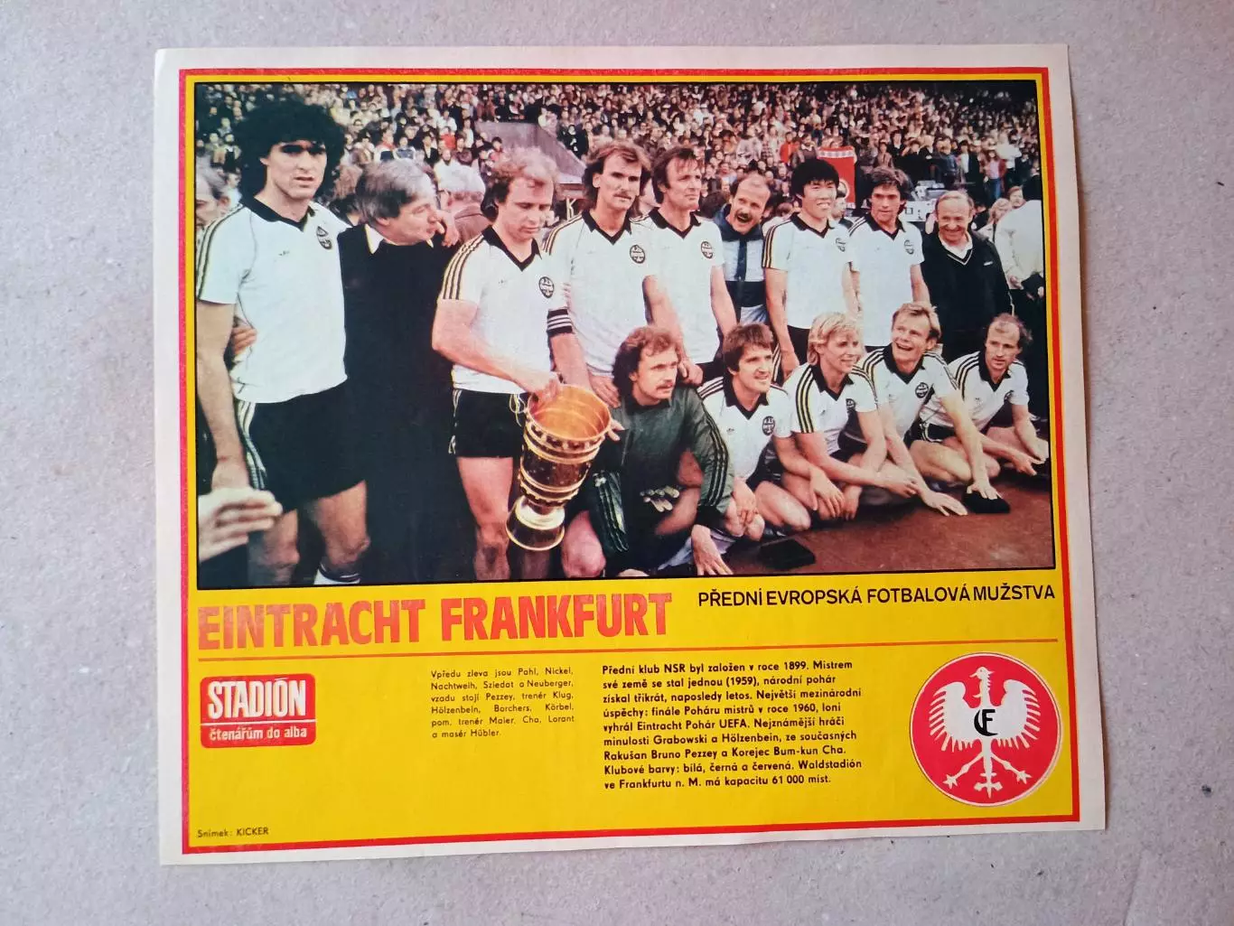 Плакат из журнала ,,Stadion- Eintracht 2