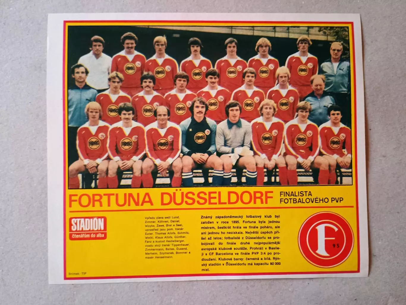 Плакат из журнала ,,Stadion- Dusseldorf 2