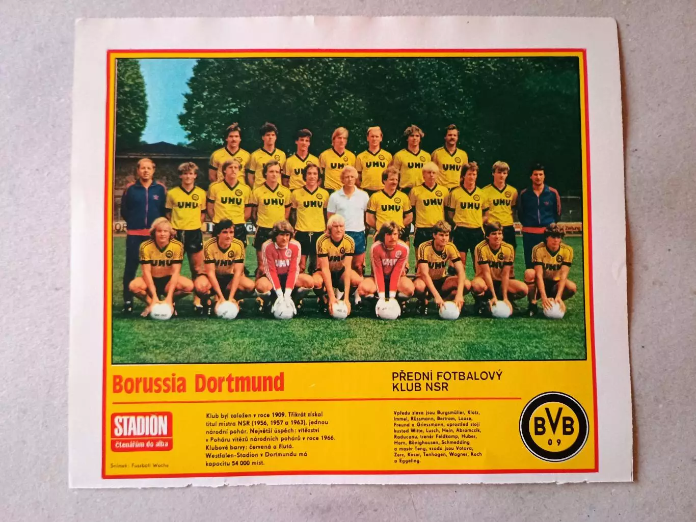 Плакат из журнала ,,Stadion- Dortmund