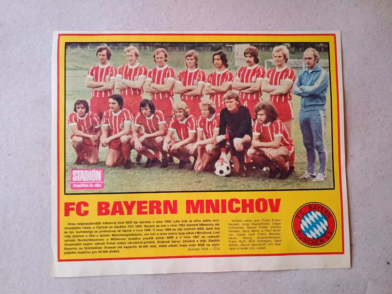 Плакат из журнала ,,Stadion- Bayern 7