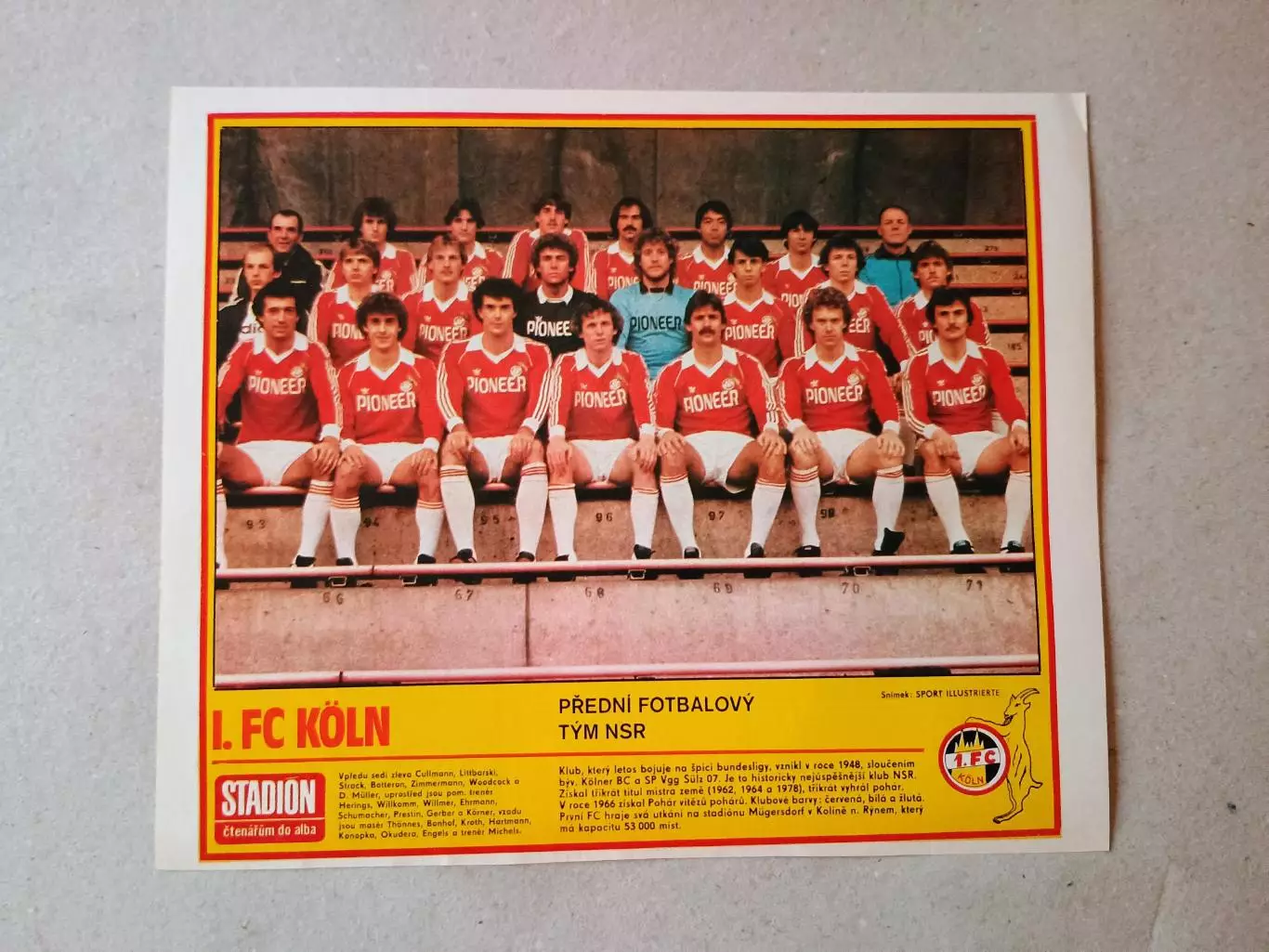 Плакат из журнала ,,Stadion- Koln 6