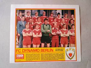 Плакат из журнала ,,Stadion- Dynamo Berlin 7