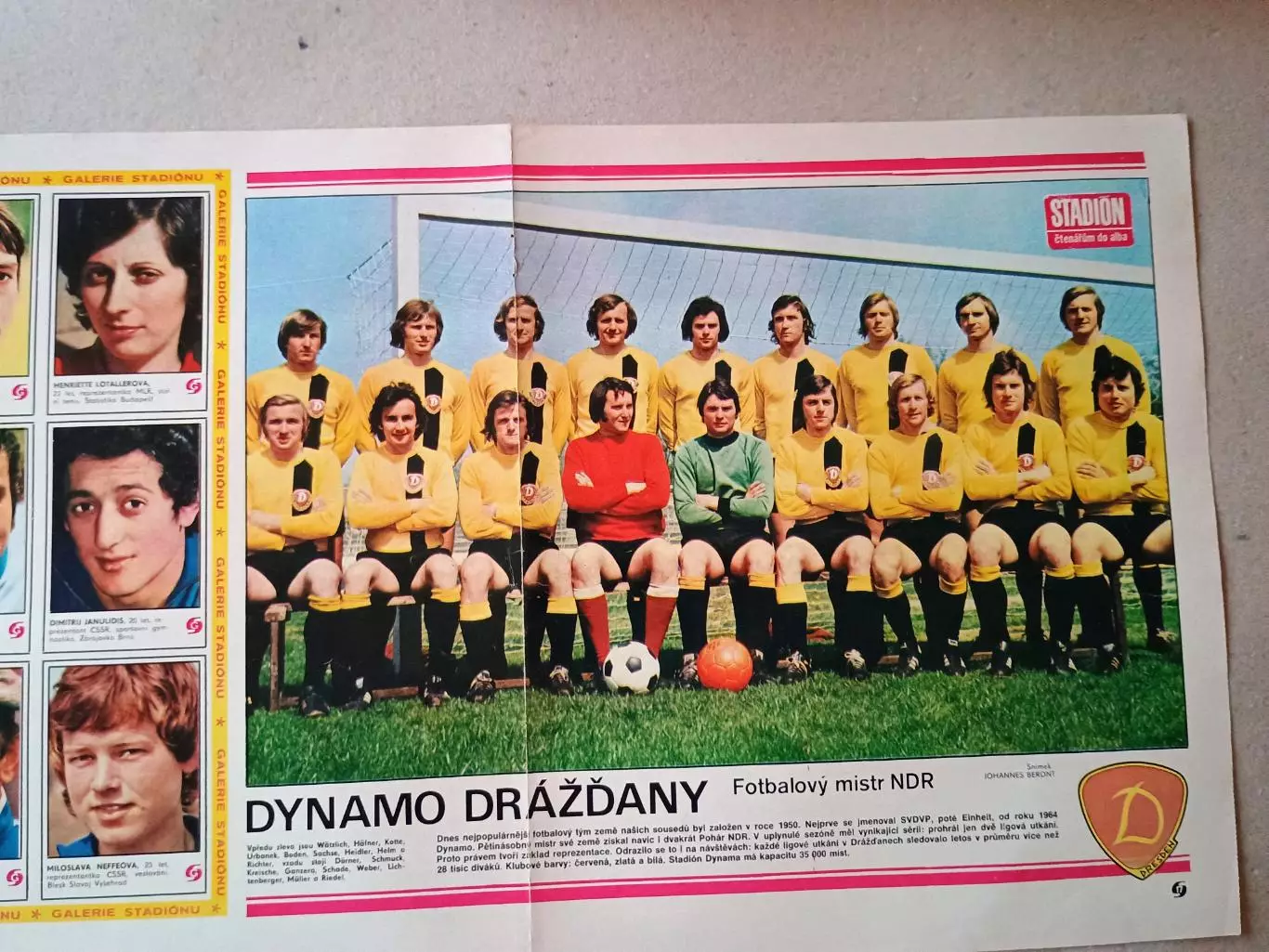 Плакат из журнала ,,Stadion- Dynamo Dresden