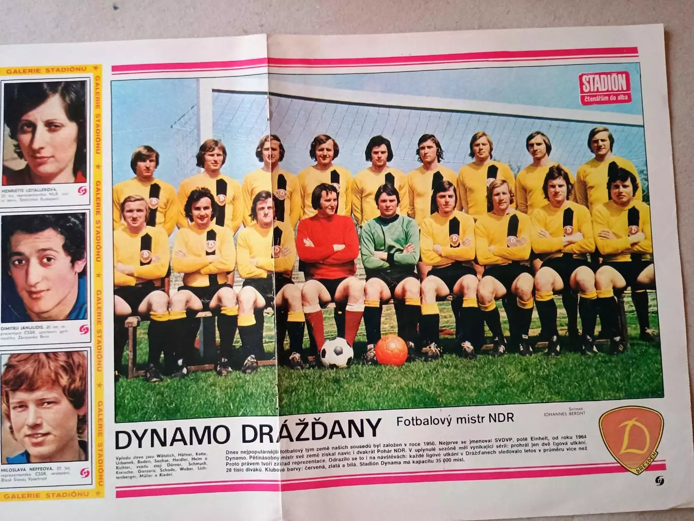 Плакат из журнала ,,Stadion- Dynamo Dresden 2