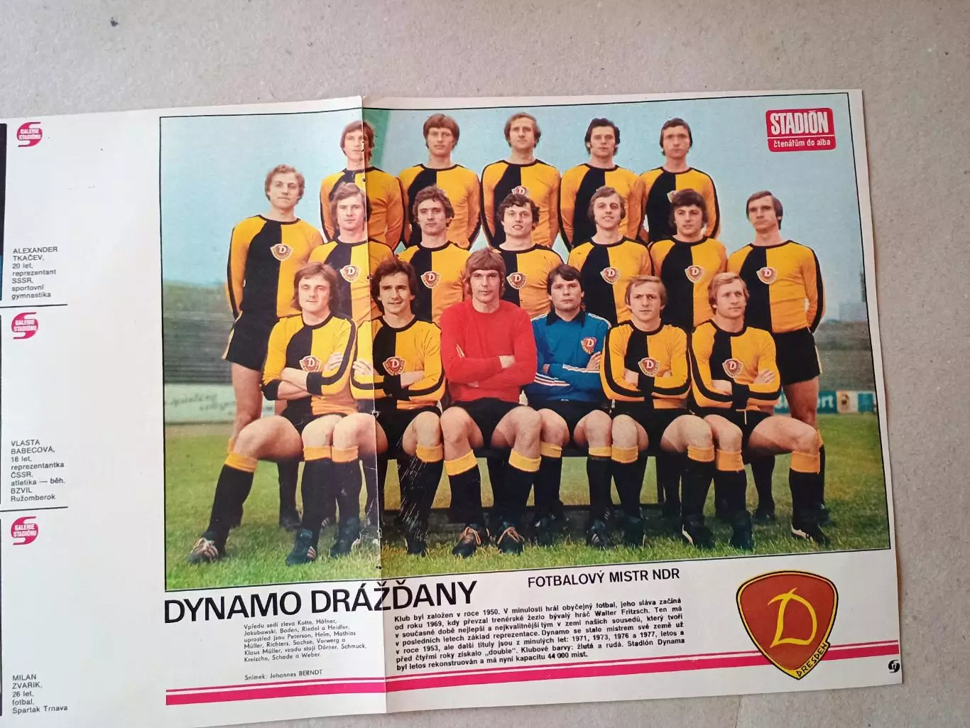 Плакат из журнала ,,Stadion- Dynamo Dresden 8