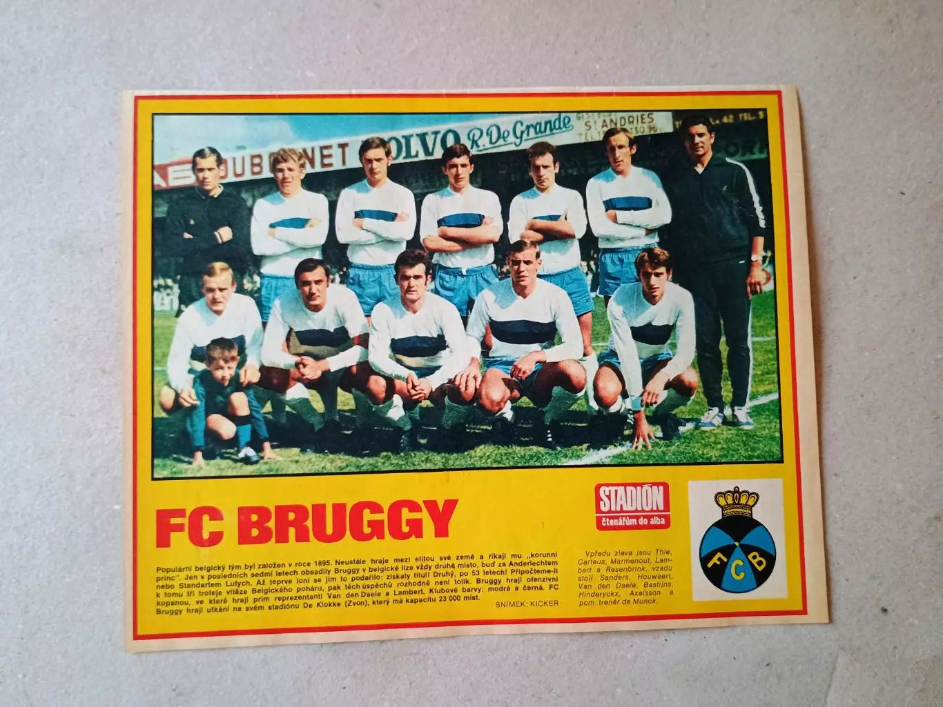 Плакат из журнала ,,Stadion- Bruggy