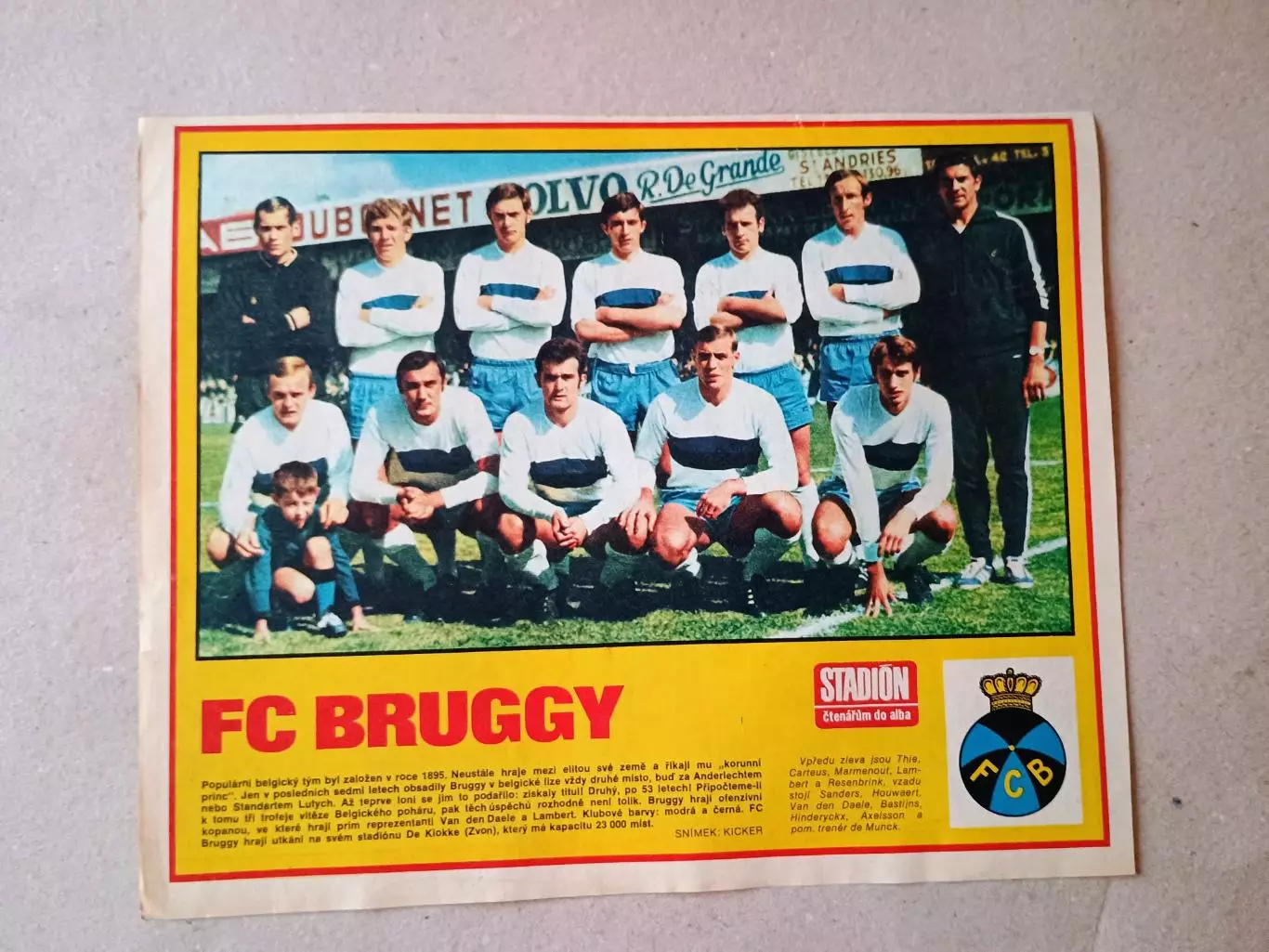 Плакат из журнала ,,Stadion- Bruggy 2