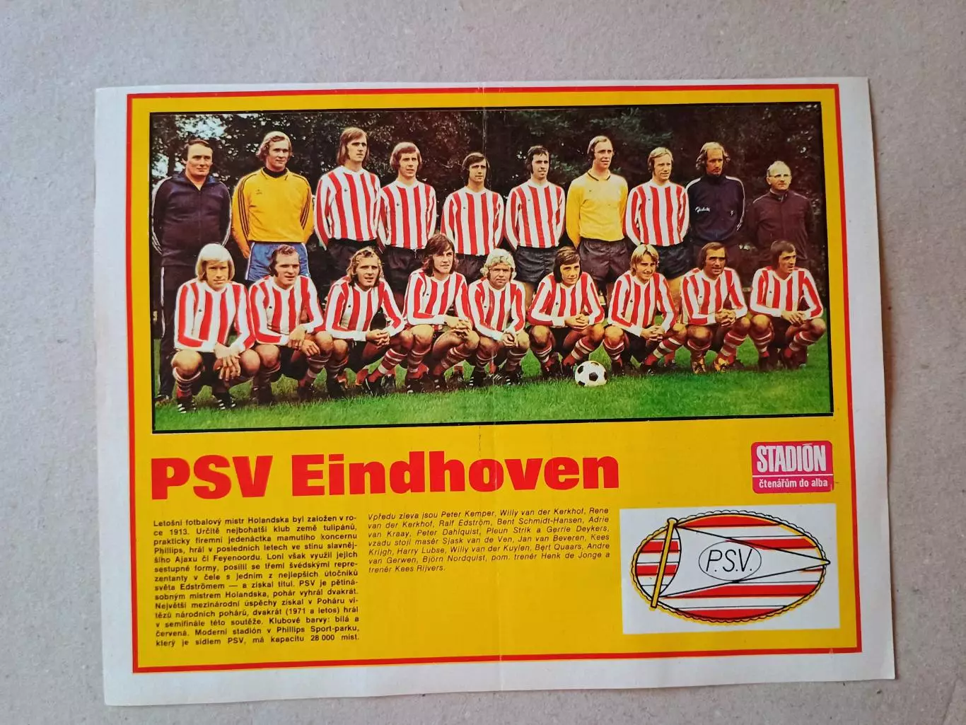 Плакат из журнала ,,Stadion- Eindhoven 4