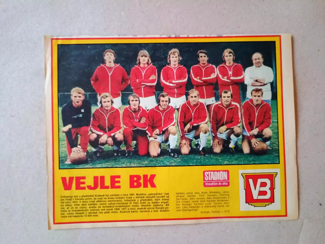 Плакат из журнала ,,Stadion-Vejle 2