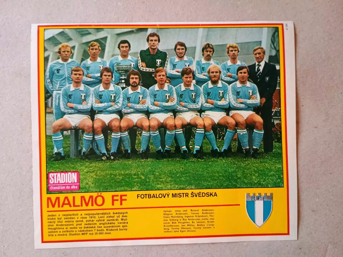 Плакат из журнала ,,Stadion- Malmo