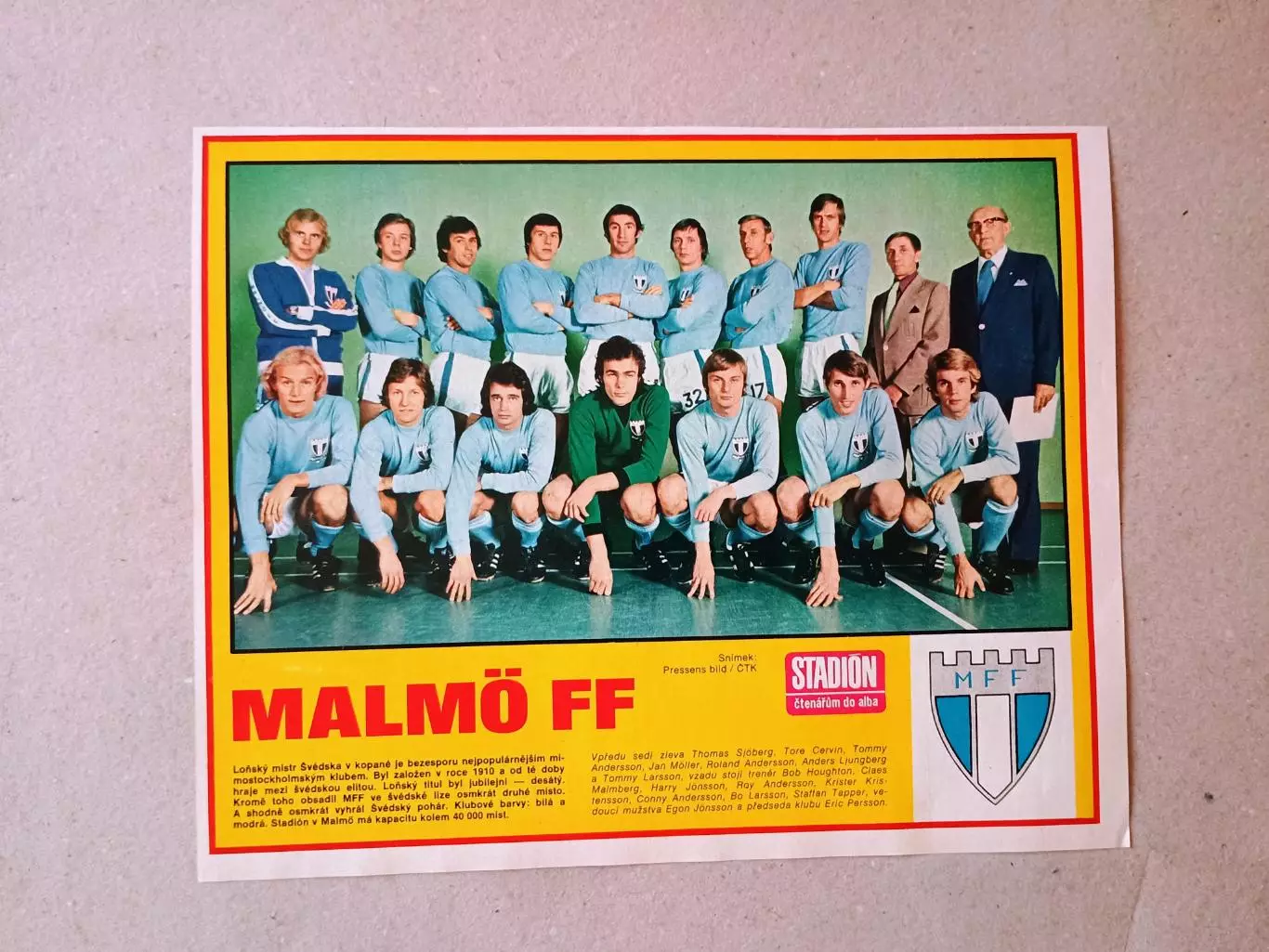 Плакат из журнала ,,Stadion- Malmo 5