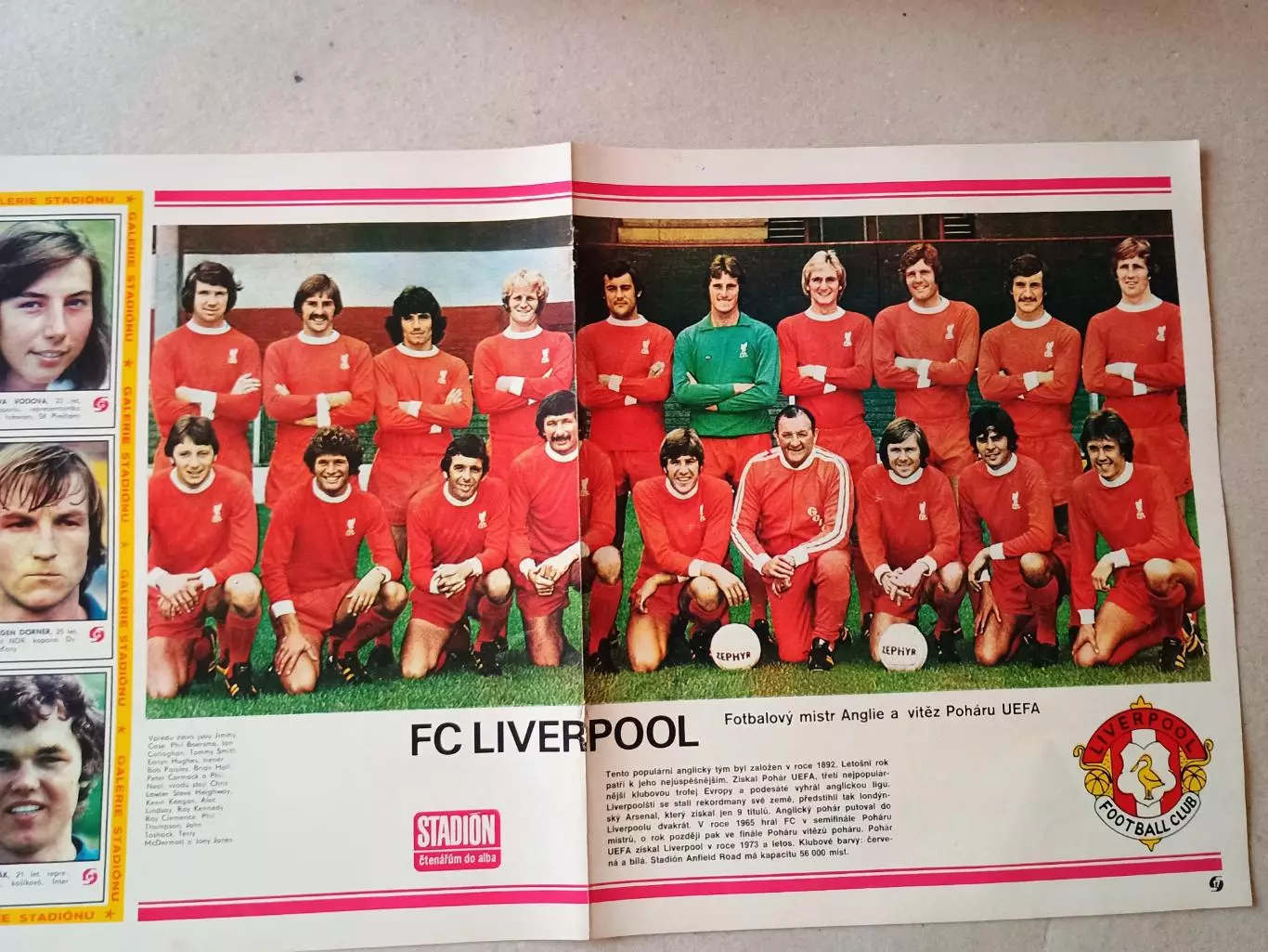 Плакат из журнала ,,Stadion- Liverpool 3