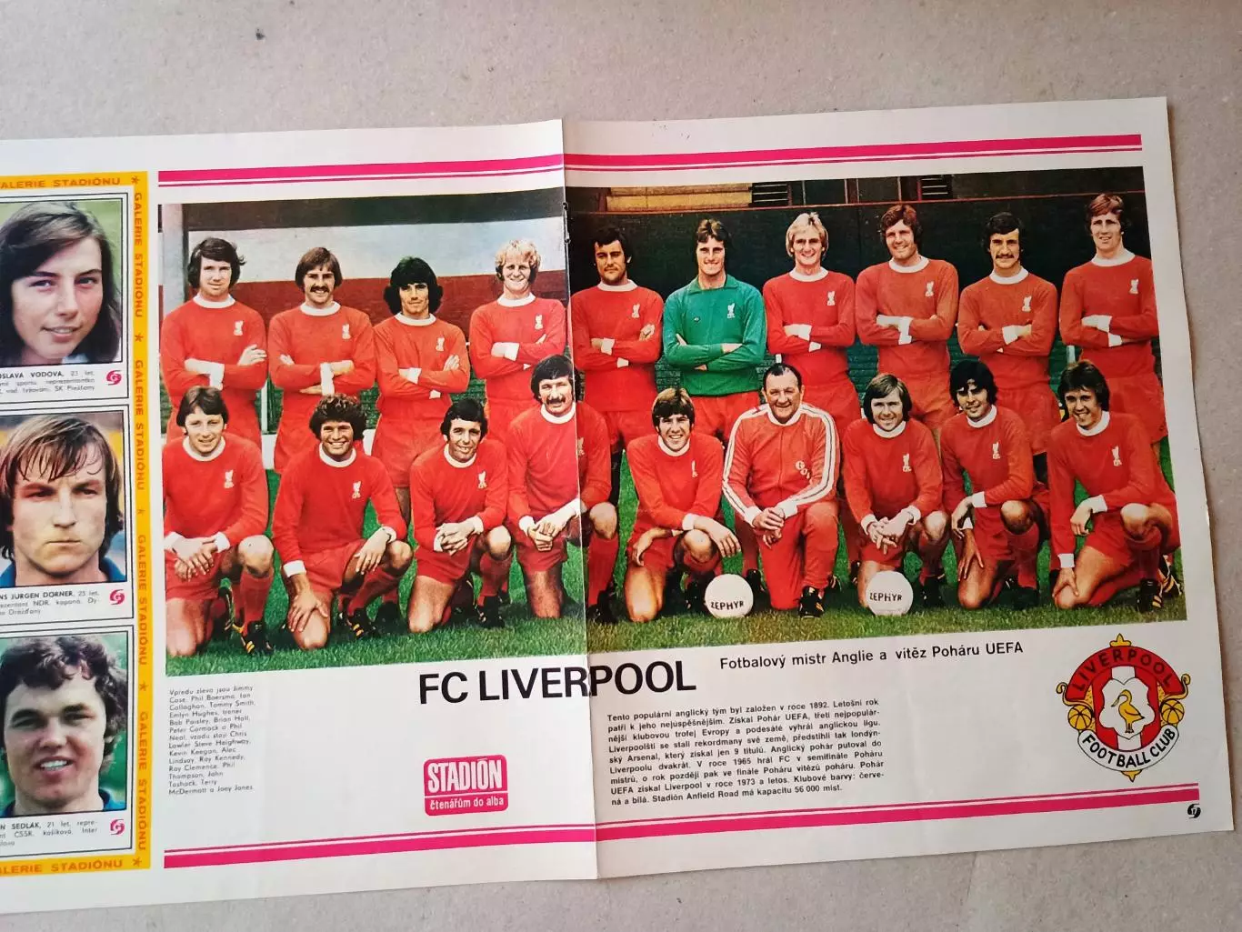 Плакат из журнала ,,Stadion- Liverpool 4