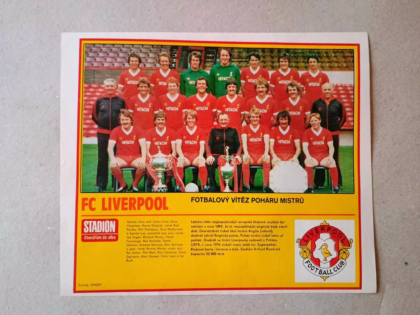 Плакат из журнала ,,Stadion- Liverpool 13