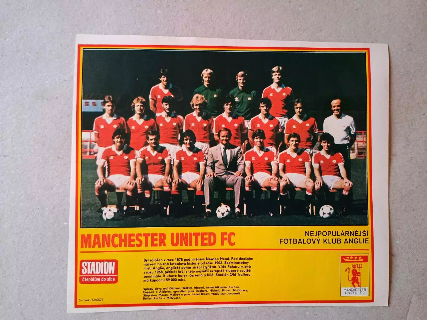 Плакат из журнала ,,Stadion-Manchester United 10